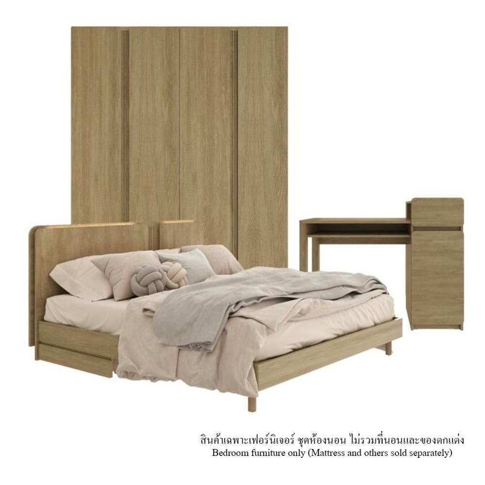 ชุดห้องนอน 6 ฟุต SB FURNITURE SKIFT 59063321 สีไม้อ่อน