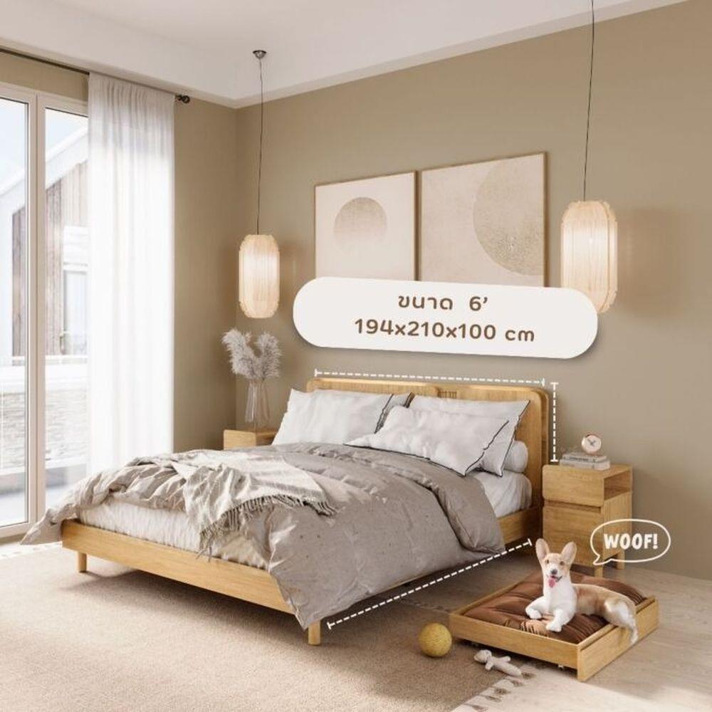 ชุดห้องนอน 6 ฟุต SB FURNITURE SKIFT 59063321 สีไม้อ่อน