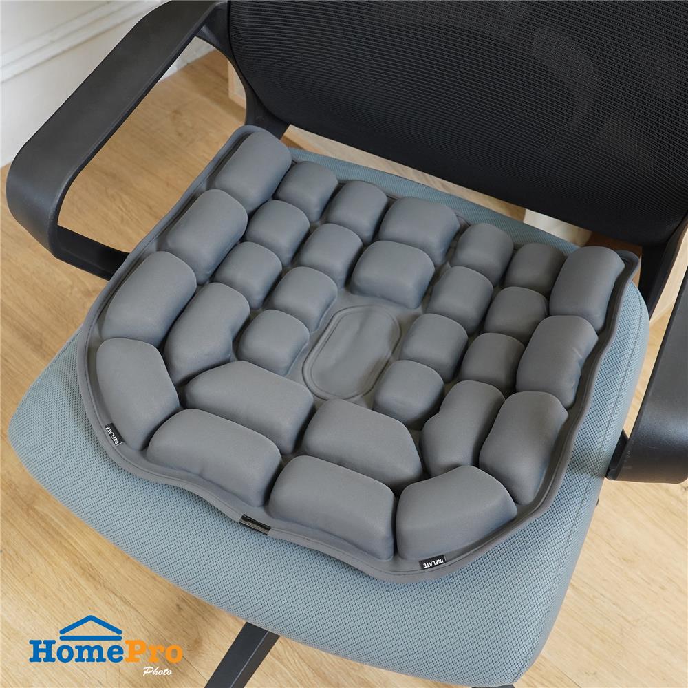 เบาะรองนั่งเป่าลม HOME LIVING STYLE AIRTOFU-H 18x17 นิ้ว สีเทา