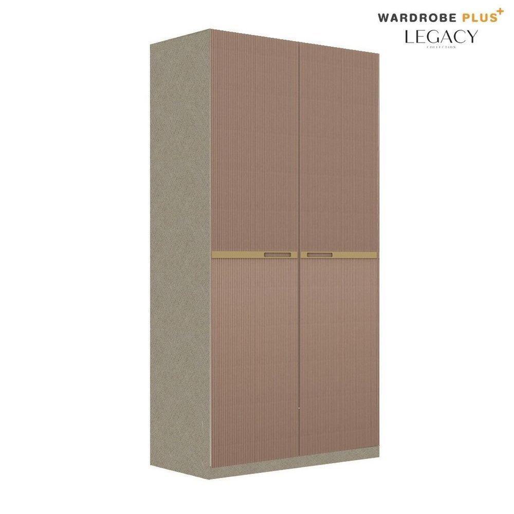 ตู้เสื้อผ้า 2 บานเปิด SB BUILT IN WARDROBE PLUS 59062808 100 ซม. สีวอลนัท