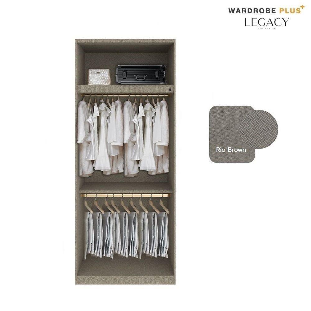 ตู้เสื้อผ้า 2 บานเปิด SB BUILT IN WARDROBE PLUS 59062808 100 ซม. สีวอลนัท