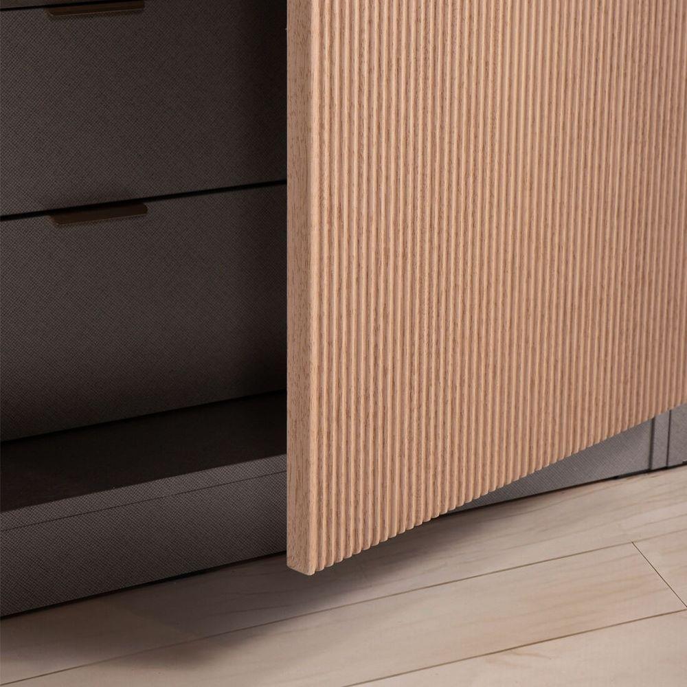 ตู้เสื้อผ้า 2 บานเปิด SB BUILT IN WARDROBE PLUS 59062808 100 ซม. สีวอลนัท