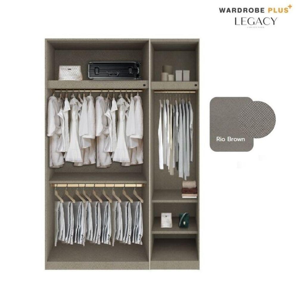 ตู้เสื้อผ้า 3 บานเปิด SB BUILT IN PLUS WARDROBE 59062801 150 ซม. สีเทา