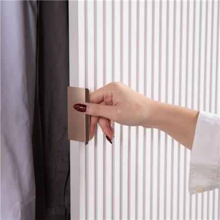 ตู้เสื้อผ้า 3 บานเปิด SB BUILT IN PLUS WARDROBE 59062801 150 ซม. สีเทา_4