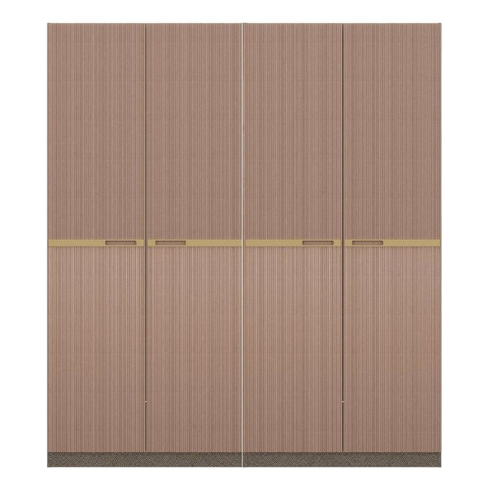 ตู้เสื้อผ้า 4 บานเปิด SB BUILT IN WARDROBE PLUS 59062810 200 ซม. สีวอลนัท