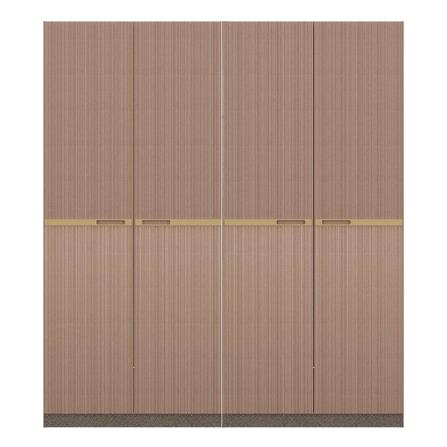 ตู้เสื้อผ้า 4 บานเปิด SB BUILT IN WARDROBE PLUS 59062810 200 ซม. สีวอลนัท_0