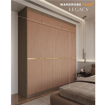 ตู้เสื้อผ้า 4 บานเปิด SB BUILT IN WARDROBE PLUS 59062810 200 ซม. สีวอลนัท_4