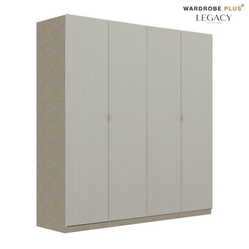 ตู้เสื้อผ้า 4 บานเปิด SB BUILT IN WARDROBE PLUS 59062802 200 ซม. สีเทา