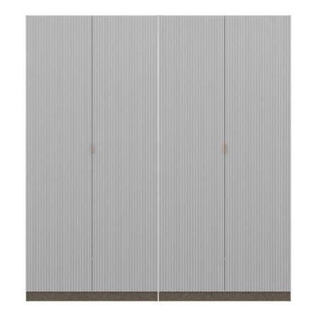ตู้เสื้อผ้า 4 บานเปิด SB BUILT IN WARDROBE PLUS 59062802 200 ซม. สีเทา_0