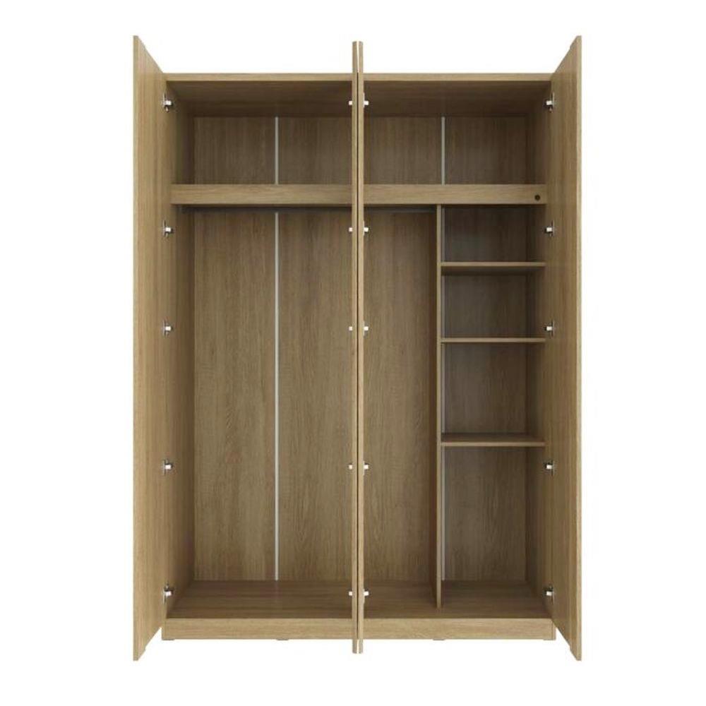 ตู้เสื้อผ้า 4 บานเปิด SB FURNITURE SKIFT 19240775 160 ซม. สีน้ำตาล