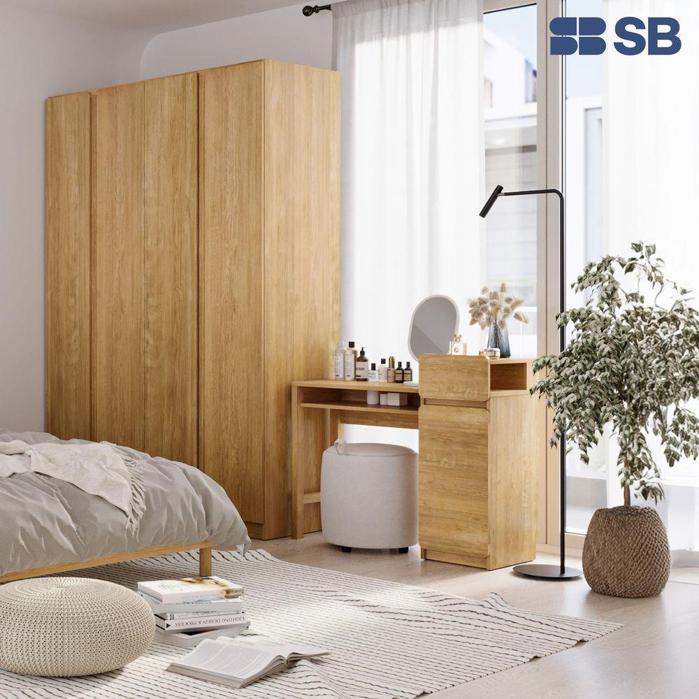 ชุดห้องนอน 6 ฟุต SB FURNITURE SKIFT 59063322 สีไม้อ่อน