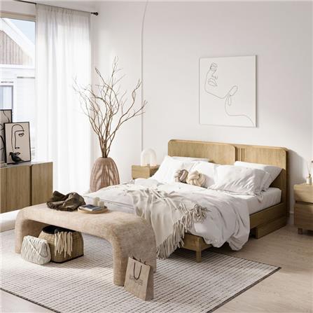 เตียง 5 ฟุต SB FURNITURE FURNITURE SKIFT 19241051 สีโอ๊ค_1