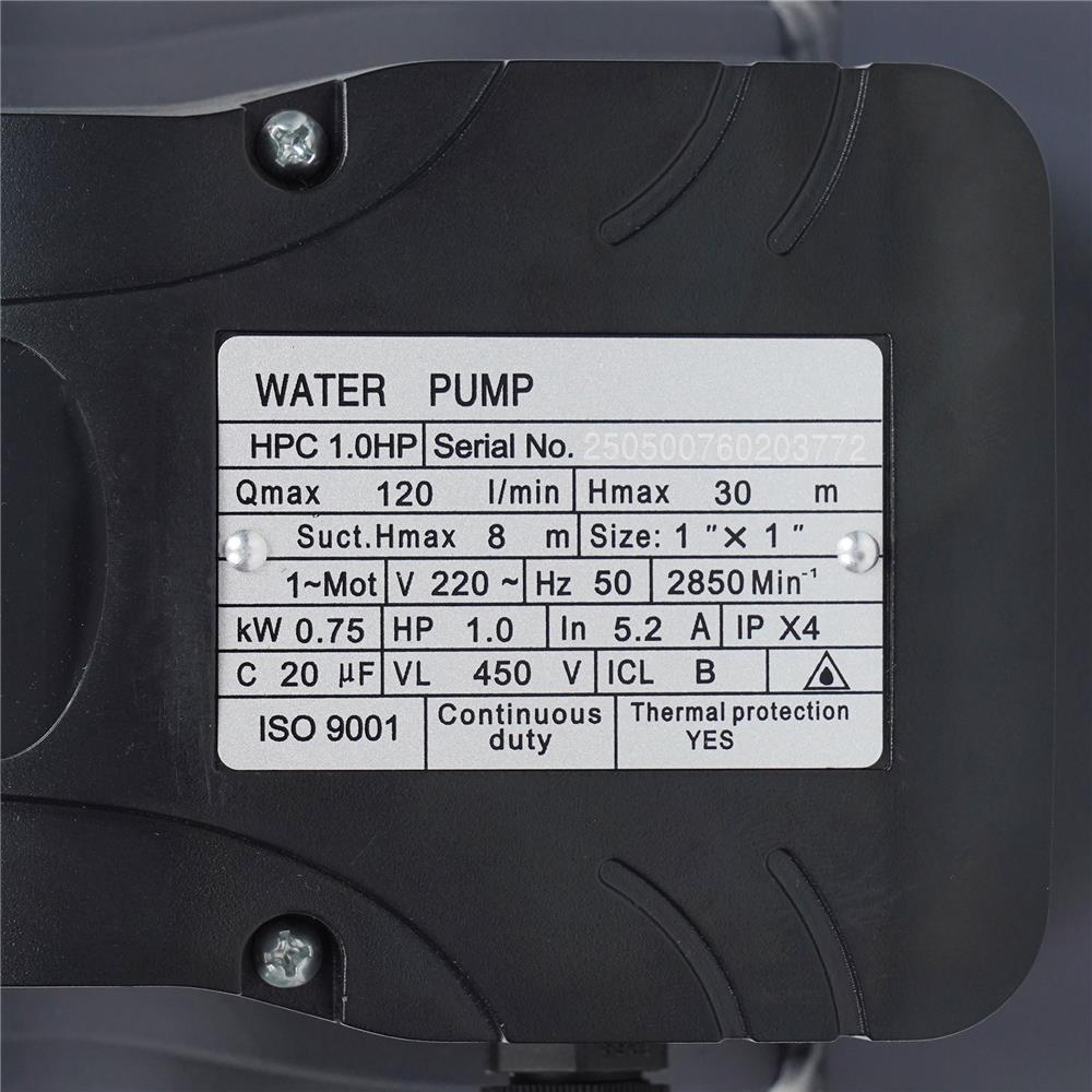 ปั๊มหอยโข่ง DEXZON HPC 1 แรงม้า