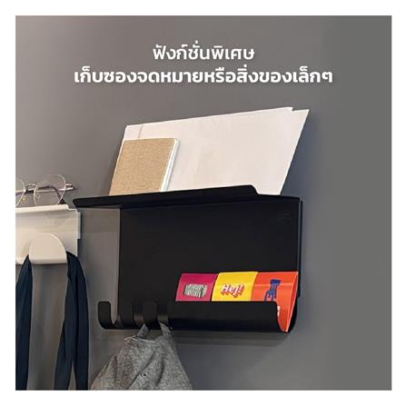 ที่แขวนของติดผนัง SPACEMAKER A1-005-ND ขนาดกลาง สีขาว_2