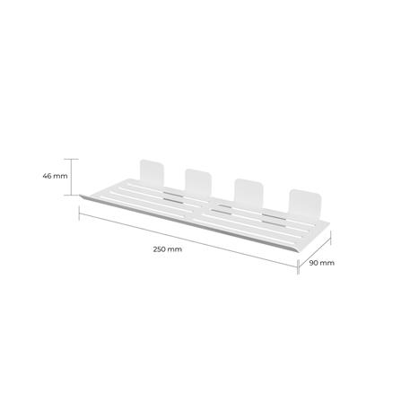แผ่นชั้นวางของเหล็ก SPACEMAKER 25x9x4.6 ซม. สีเทา_2