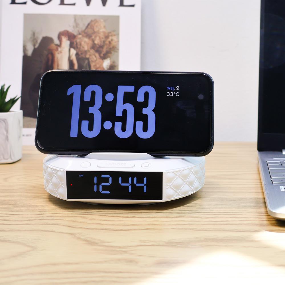 นาฬิกาตั้งโต๊ะ RIN ENU23C 5 นิ้ว สีขาว