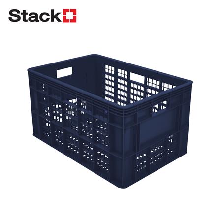 ลังพลาสติกโปร่ง STACKO AG112 HAKO 38.5x58x31 ซม. สีกรม_0