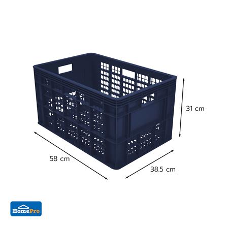 ลังพลาสติกโปร่ง STACKO AG112 HAKO 38.5x58x31 ซม. สีกรม_4