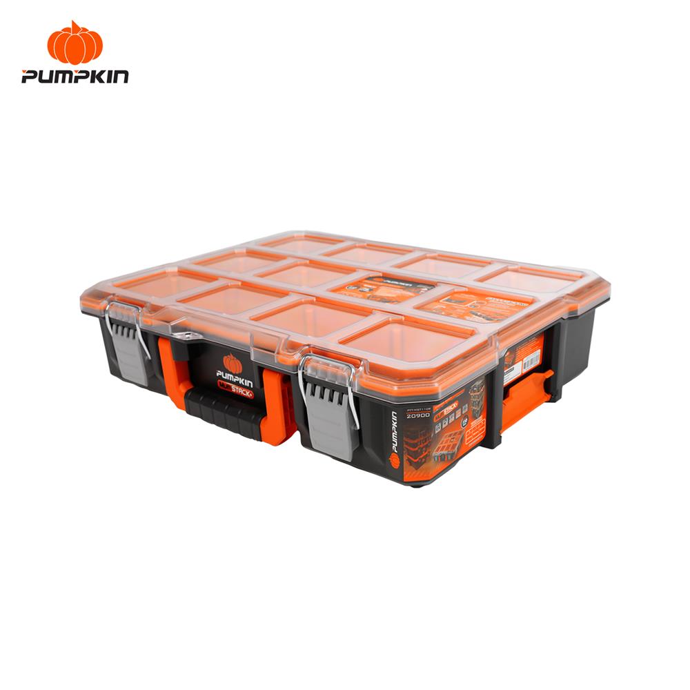 กล่องเครื่องมือ PUMPKIN PTT-MST110R 110 มม. 10 ช่อง สีส้ม/ดำ