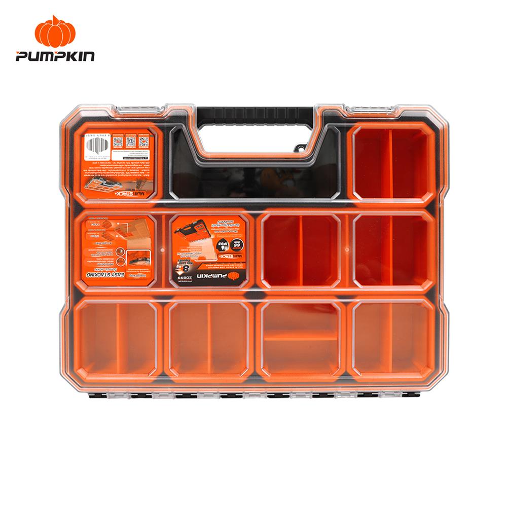 กล่องเครื่องมือ PUMPKIN PTT-MST65R 65 มม. 10 ช่อง สีส้ม/ดำ