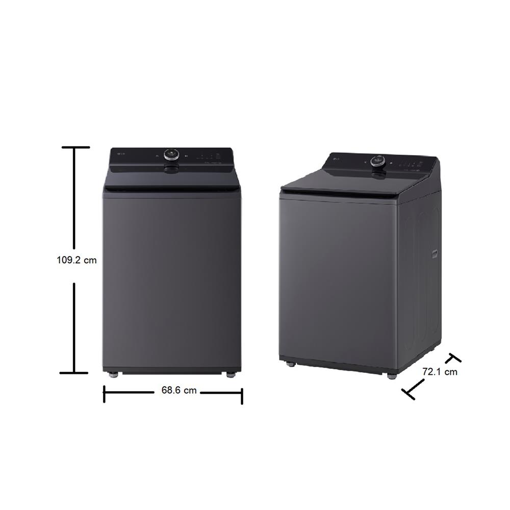 เครื่องซักผ้าฝาบน LG TX2724ST5J 24 กก. 900 RPM อินเวอร์เตอร์ สีดำ