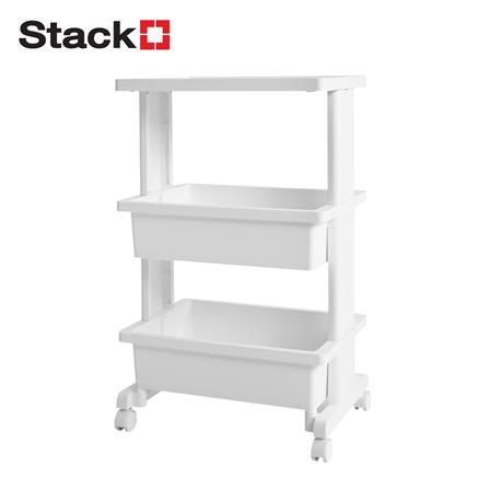 ชั้นวางของ 3 ชั้น STACKO HANA SIZE M 45x35x71.5 ซม. สีขาว_0