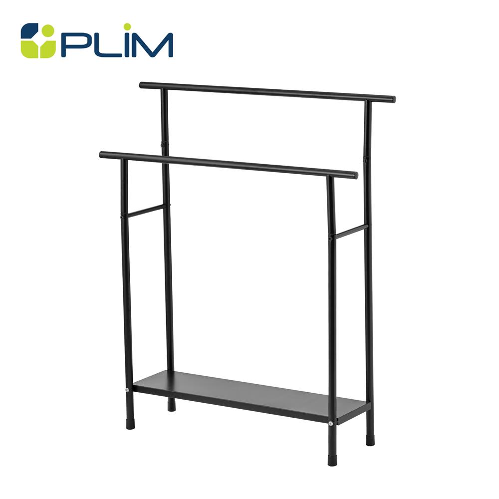 ราวพาดผ้า 2 เส้น PLIM RIGA 72.5x19.6x88.3 ซม. สีดำ