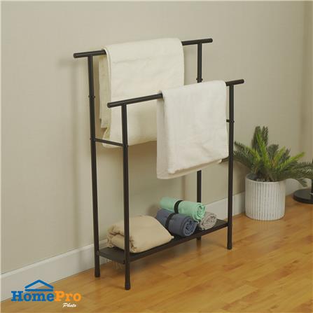 ราวพาดผ้า 2 เส้น PLIM RIGA 72.5x19.6x88.3 ซม. สีดำ_3