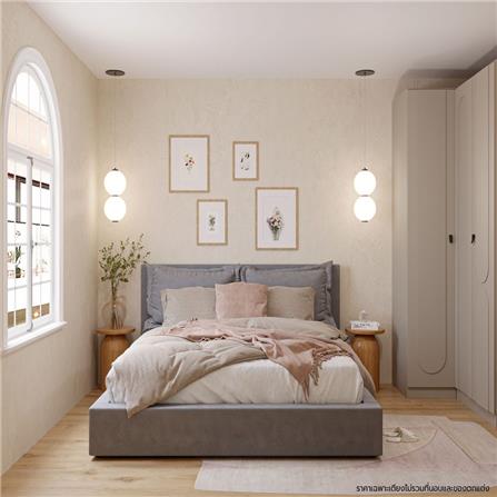 เตียง 6 ฟุต SB FURNITURE SNOOZE 19240955 สีเทา_1