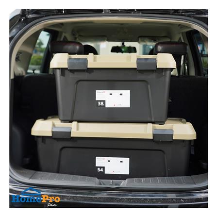 กล่องจัดเก็บท้ายรถ 54 ลิตร STACKO CARGO สีดำ/น้ำตาล_5