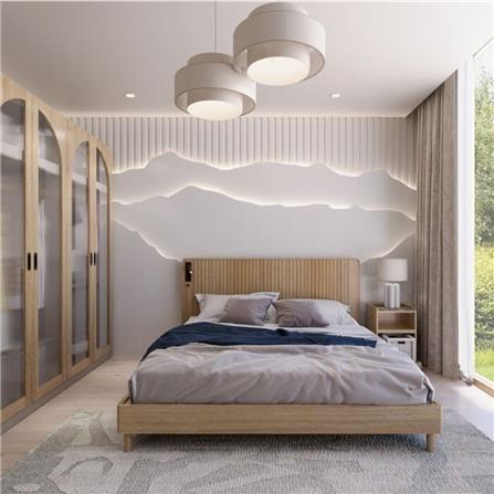 เตียง 5 ฟุต SB FURNITURE VALLEY 19237962 สีโอ๊ค_3