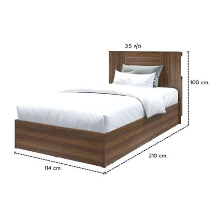 เตียง 3.5 ฟุต KONCEPT KUMAMOTO 19237091 สีวอลนัท_4
