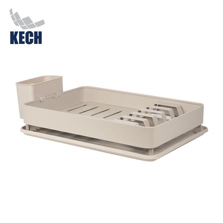 ชั้นคว่ำจานอะลูมิเนียม 1 ชั้น พร้อมถาดรองน้ำ KECH LEGACY สีเบจ_0