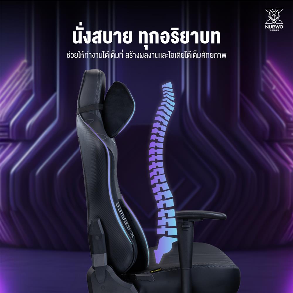 เก้าอี้เกมมิ่ง NUBWO NBCHX120 สีดำ/เหลือง