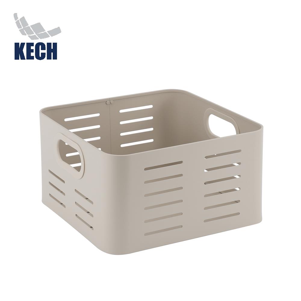 ตะกร้าอะลูมิเนียมสี่เหลี่ยมจัตุรัส KECH LEGACY SIZE L สีเบจ_1