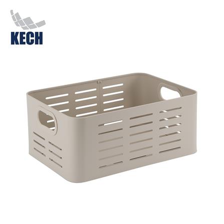 ตะกร้าอะลูมิเนียมสี่เหลี่ยมผืนผ้า KECH LEGACY SIZE L สีเบจ_1