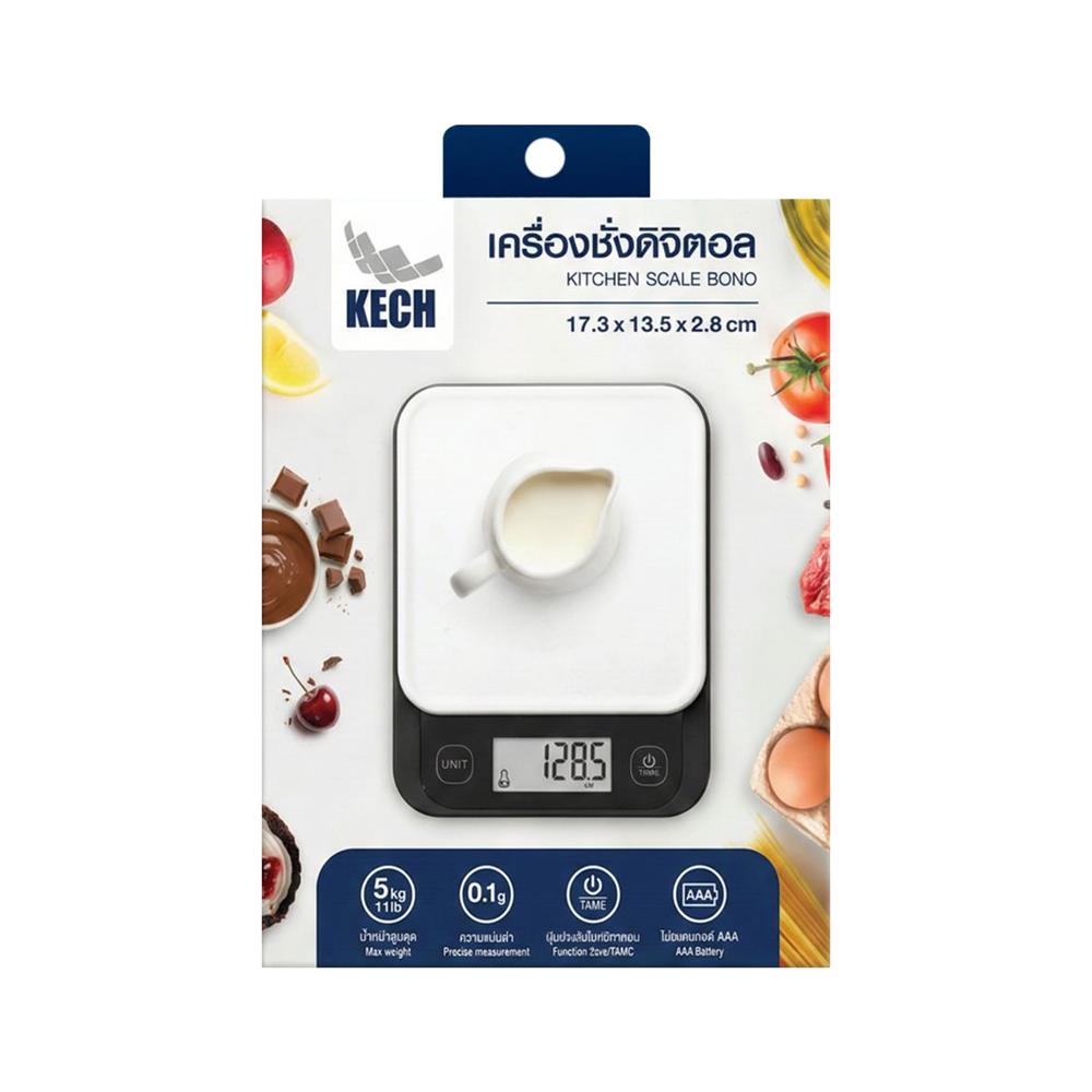 เครื่องชั่งน้ำหนักดิจิทัล KECH BONO สีขาว