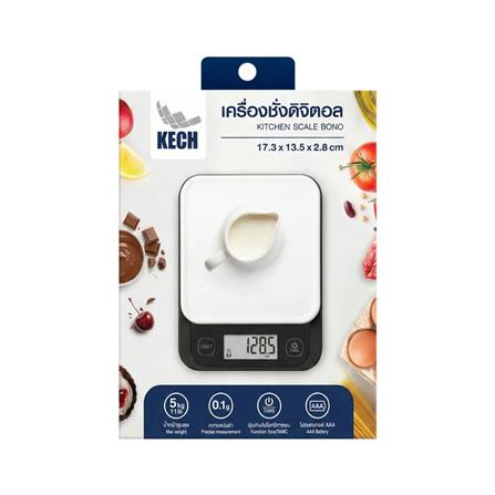 เครื่องชั่งน้ำหนักดิจิทัล KECH BONO สีขาว_3