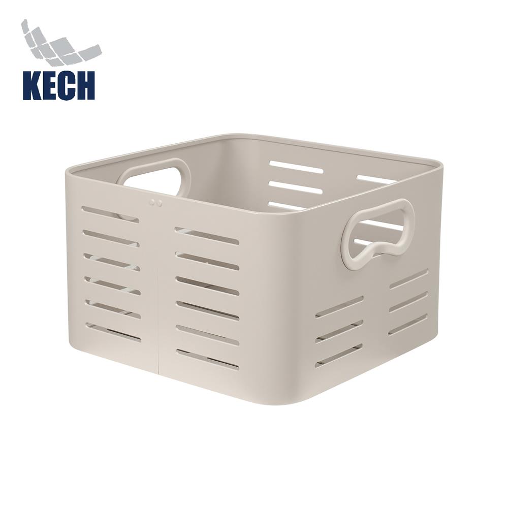 ตะกร้าอะลูมิเนียมสี่เหลี่ยมจัตุรัส KECH LEGACY SIZE M สีเบจ_1