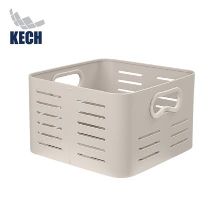 ตะกร้าอะลูมิเนียมสี่เหลี่ยมจัตุรัส KECH LEGACY SIZE M สีเบจ_0