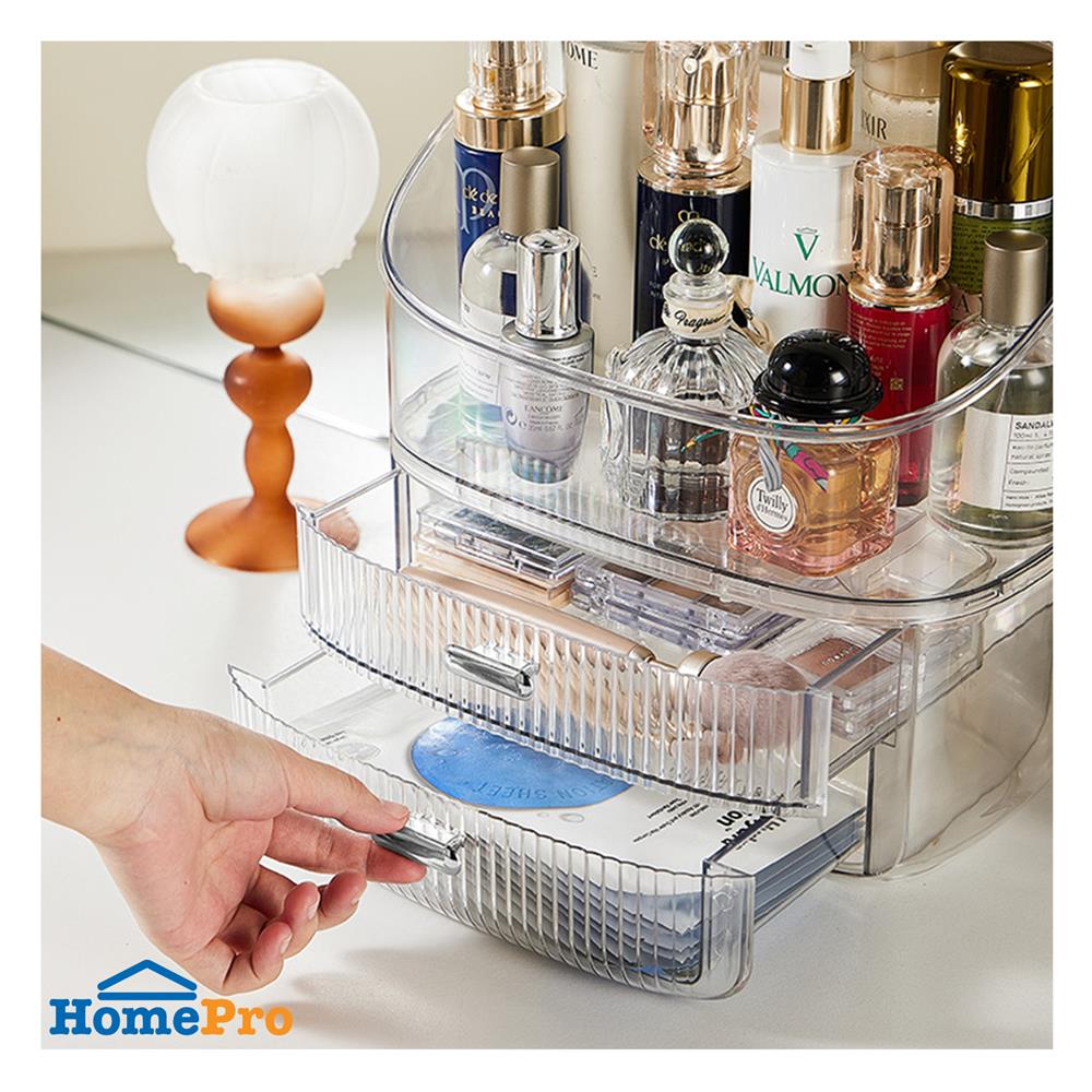 กล่องลิ้นชักจัดเก็บเครื่องสำอาง STACKO BREIS 28x19x18.5 ซม. สีใส