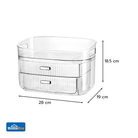 กล่องลิ้นชักจัดเก็บเครื่องสำอาง STACKO BREIS 28x19x18.5 ซม. สีใส_8