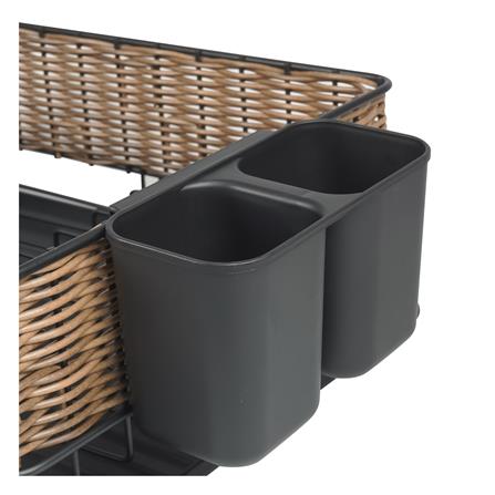 ชั้นคว่ำจานเหล็กพ่นสีดำลายหวายเทียม KECH HAZEL_3