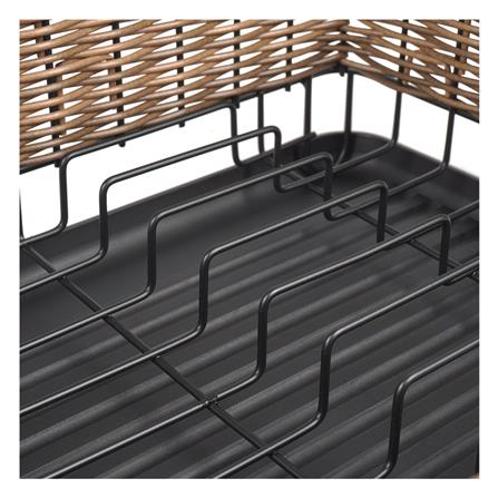 ชั้นคว่ำจานเหล็กพ่นสีดำลายหวายเทียม KECH HAZEL_4