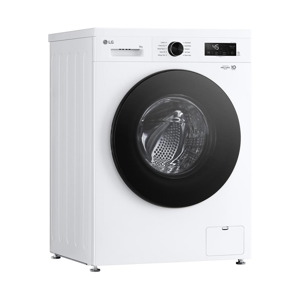 เครื่องซักผ้าฝาหน้า LG FB1208S5W 8 กก. 1200 RPM อินเวอร์เตอร์ สีขาว