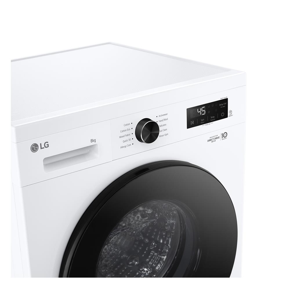 เครื่องซักผ้าฝาหน้า LG FB1208S5W 8 กก. 1200 RPM อินเวอร์เตอร์ สีขาว
