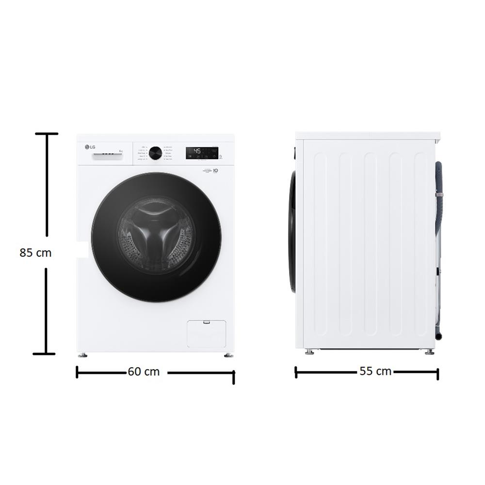 เครื่องซักผ้าฝาหน้า LG FB1208S5W 8 กก. 1200 RPM อินเวอร์เตอร์ สีขาว