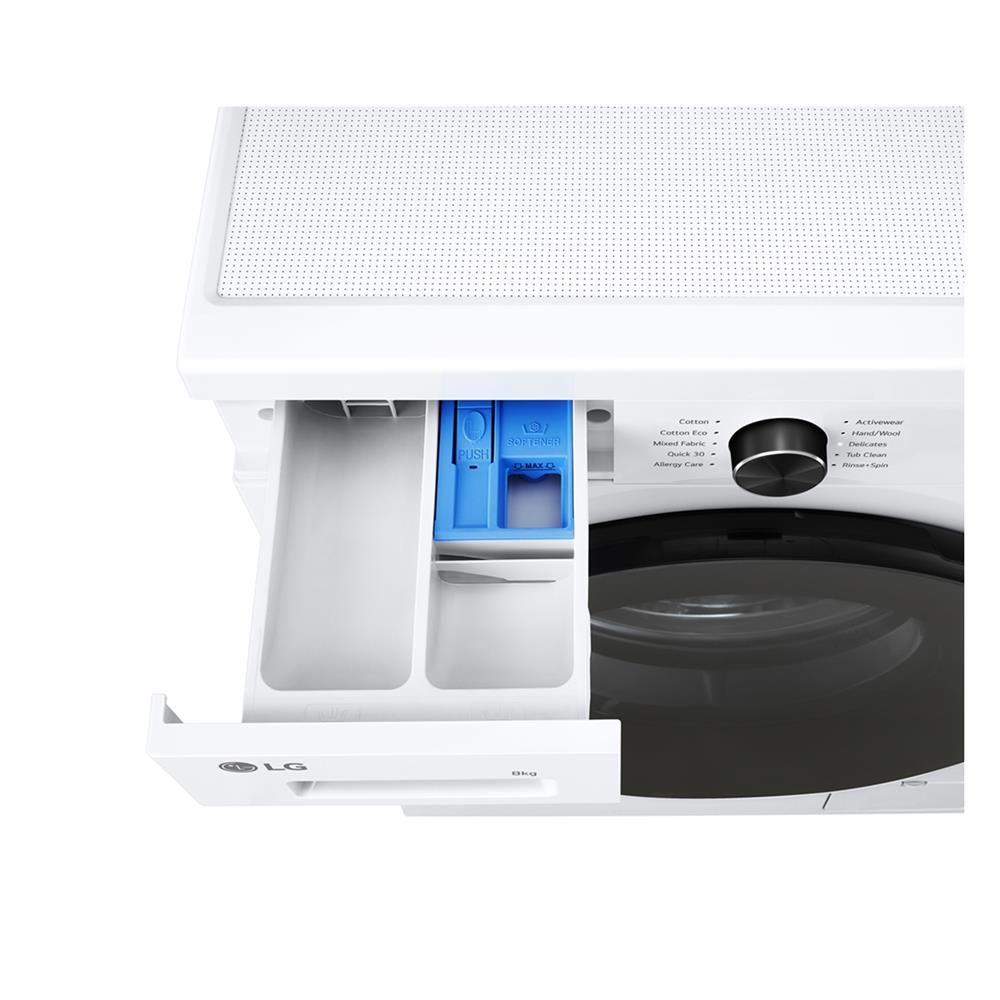 เครื่องซักผ้าฝาหน้า LG FB1208S5W 8 กก. 1200 RPM อินเวอร์เตอร์ สีขาว