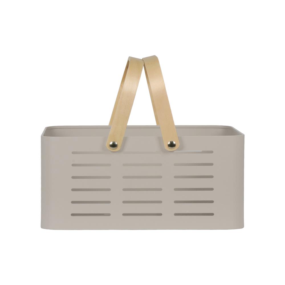 ตะกร้าอะลูมิเนียม มีหูหิ้ว KECH LEGACY SIZE L สีเบจ