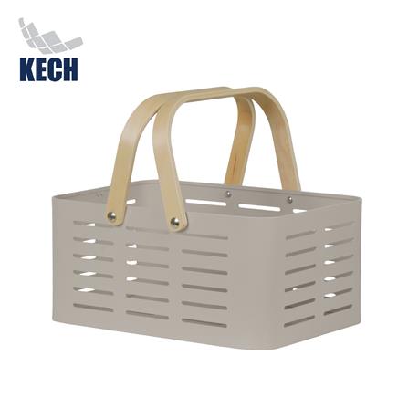 ตะกร้าอะลูมิเนียม มีหูหิ้ว KECH LEGACY SIZE L สีเบจ_1